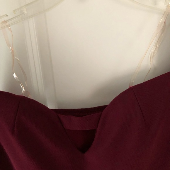 Short dark red dress, new, size S - Picture 2 of 3